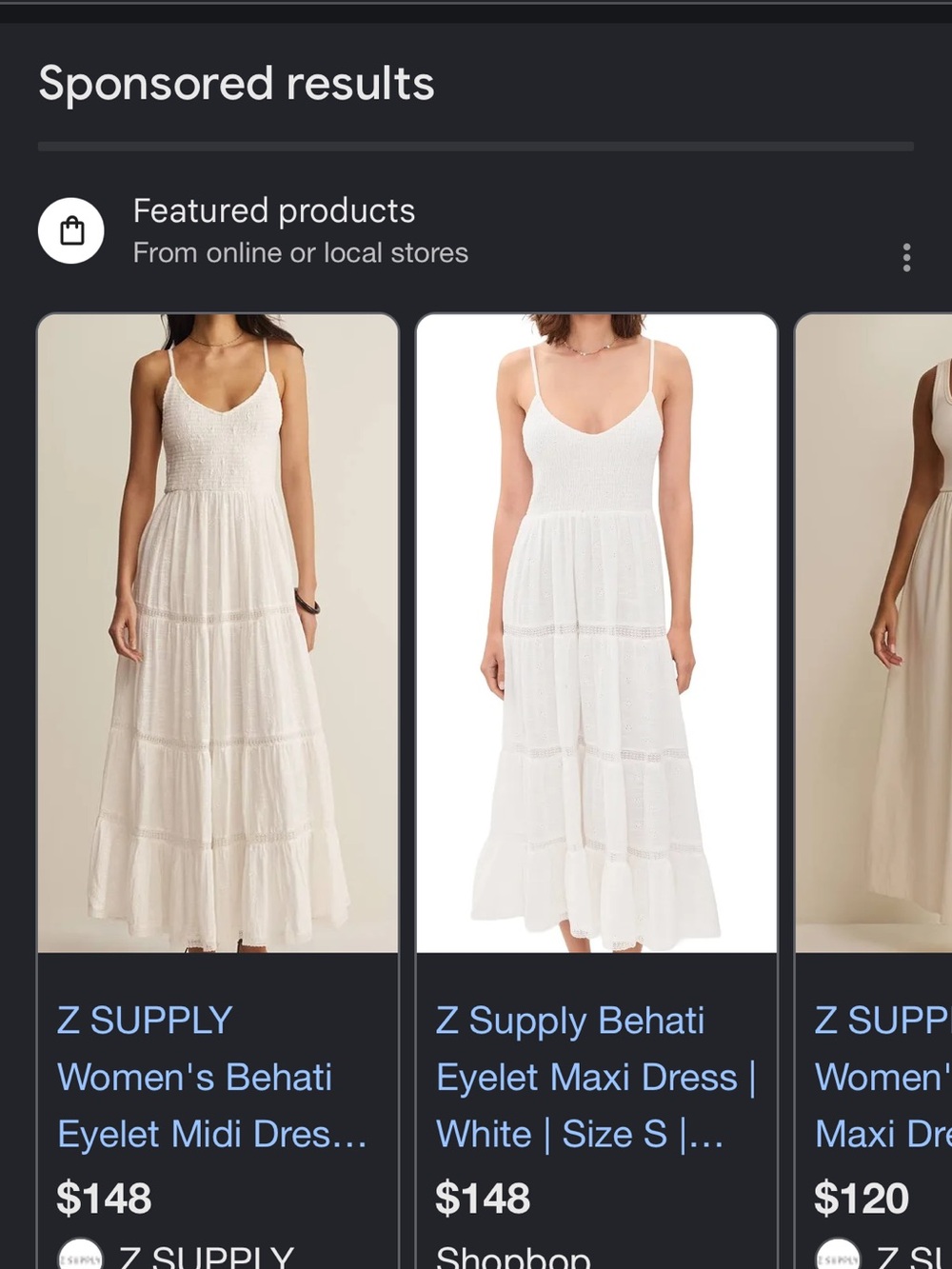 Z Supply White Eyelet Tiered Maxi Dress
